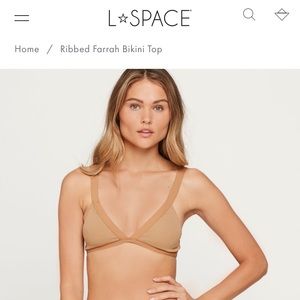 L*Space Ribbed Farrah Bikini Top M